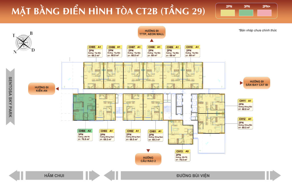 Dự Án Marquee Homes- nhà ở xã hội- mặt bằng tầng 29
