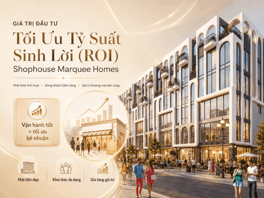 Marquee Homes | giá trị đầu tư shophouse Marquee Homes