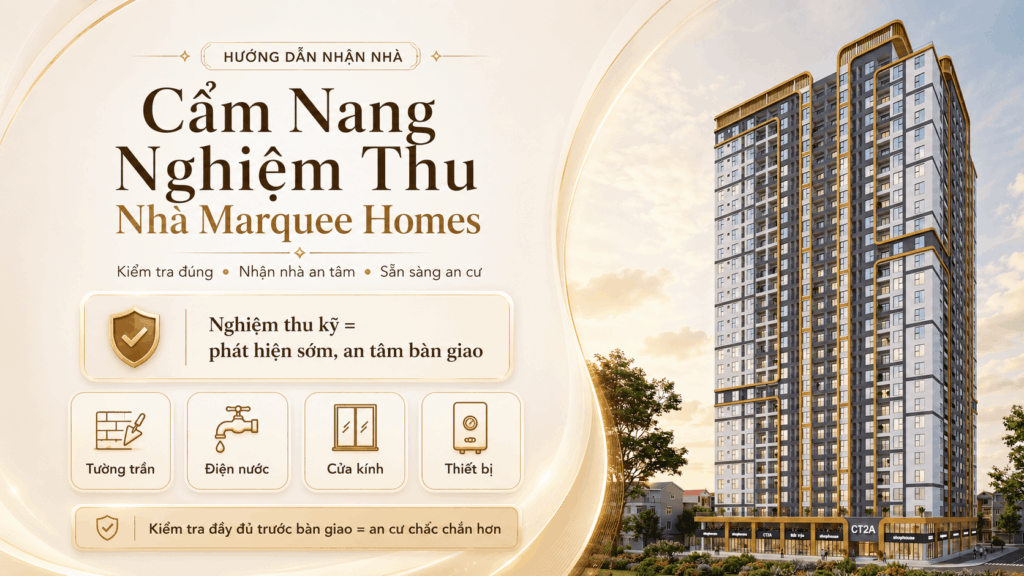 Marquee Homes | Checklist 20 lỗi kỹ thuật cần kiểm tra kỹ trước khi ký Biên bản nhận bàn giao nhà Marquee Homes