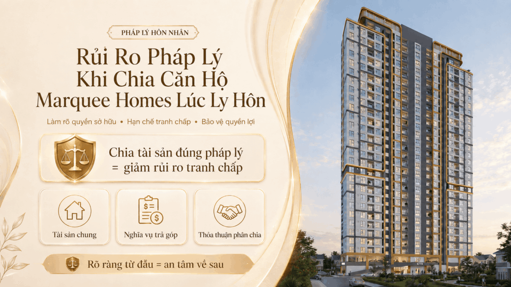 nhà ở xã hội Marquee Homes | Phân chia tài sản khi ly hôn: Căn hộ NOXH Marquee Homes chưa đủ 5 năm sang tên sẽ được tòa án