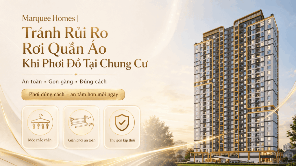 Marquee Homes | Tránh Rủi Ro Rơi Quần Áo Khi Phơi Đồ Tại Chung Cư